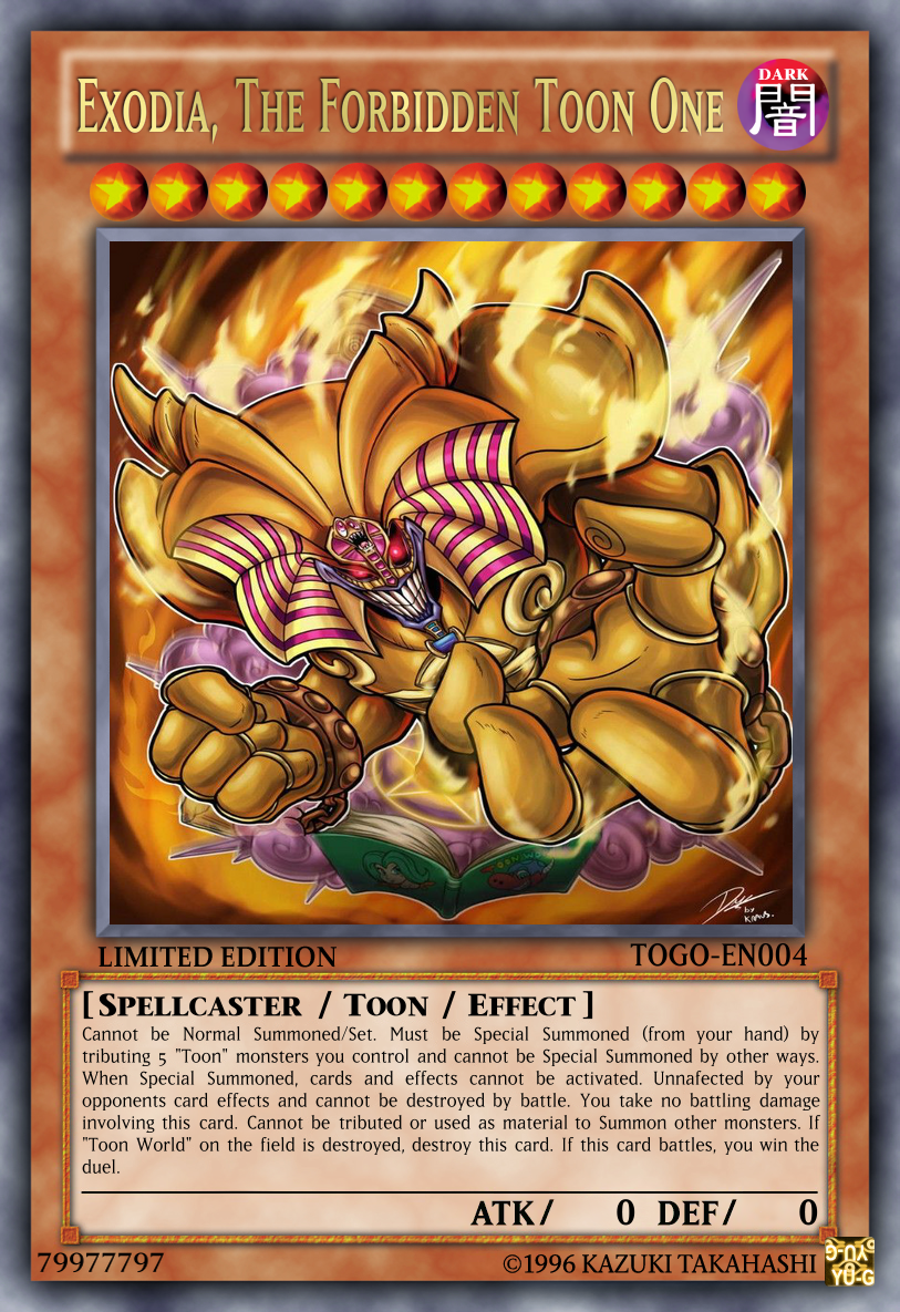 Toon Gods Realistic Cards Yugioh Card Maker Forum