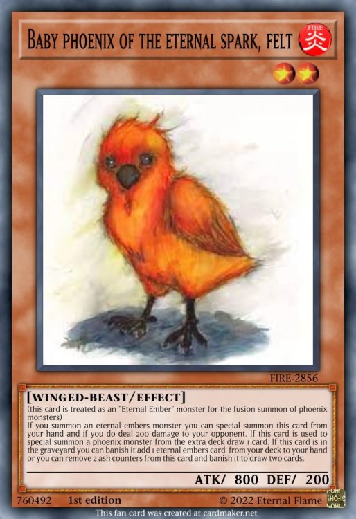 Baby phoenix of the eternal spark, felt.jpeg