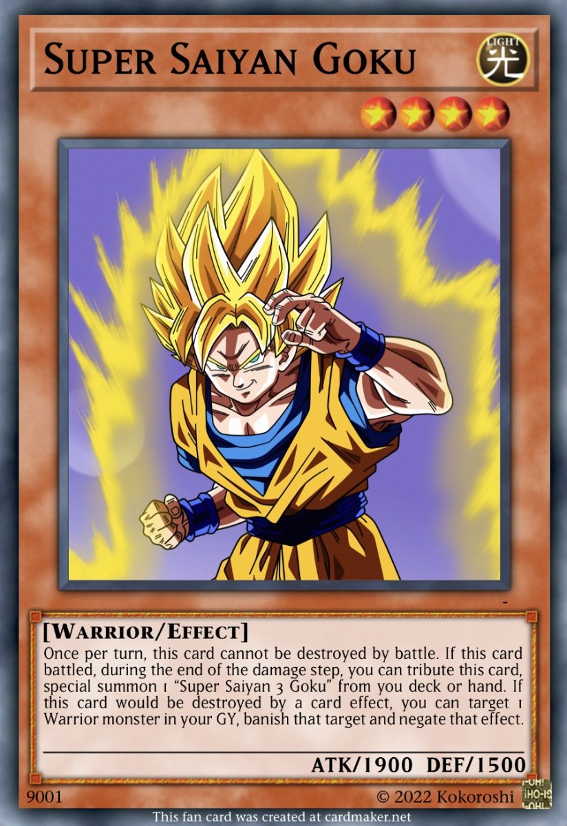 It's Goku! The Saiyan from Earth - Casual Cards - Yugioh Card Maker Forum
