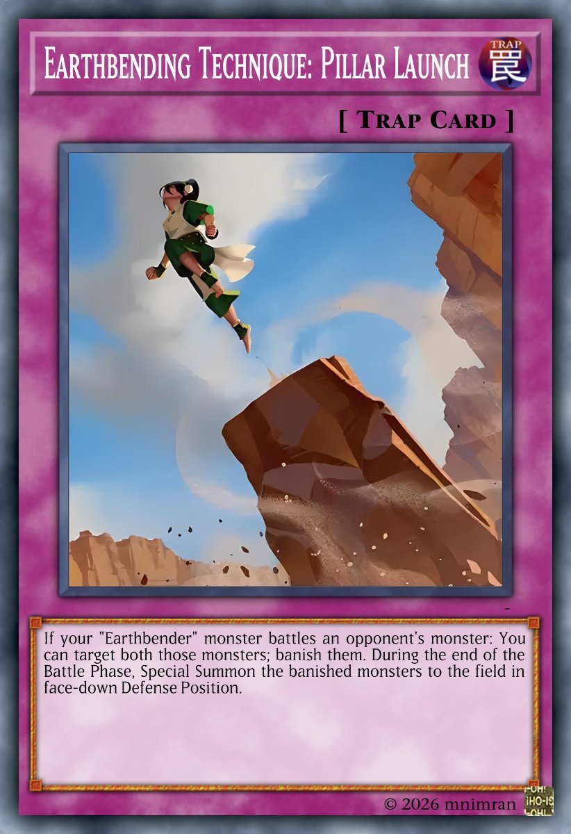 YGO Collaboration Series 14: Earthbender (Avatar the Last Airbender) - Realistic Cards - Yugioh Card Maker Forum YGO Collaboration Series 14: Earthbender (Avatar the Last Airbender) - Realistic Cards - Yugioh Card Maker Forum