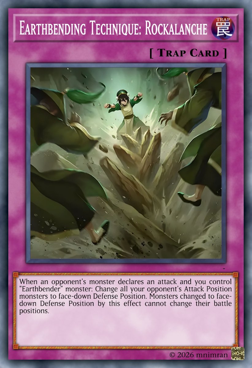 YGO Collaboration Series 14: Earthbender (Avatar the Last Airbender) - Realistic Cards - Yugioh Card Maker Forum YGO Collaboration Series 14: Earthbender (Avatar the Last Airbender) - Realistic Cards - Yugioh Card Maker Forum